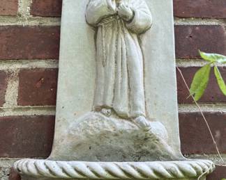 St. Francis Mold Wall Bird Bath/Feeder