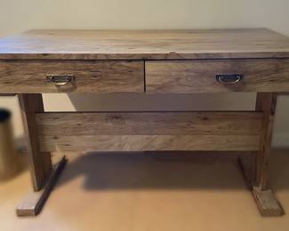 2 draw wood desk. 