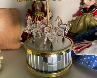 Unicorn Carousel Glass Mirror 