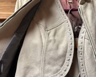 Suede Leather skirt, vest and jacket