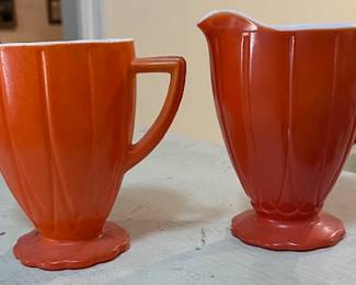 Hazel Atlas "Platonite" orange cream sugar