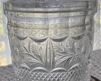 cut glass biscuit jar