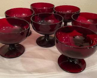 ruby red sherbets (9 priced individually)