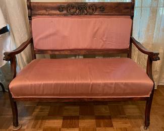 dusty rose settee