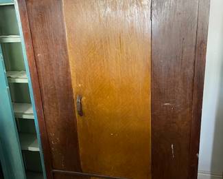 two tone 1930s-1940s armoire