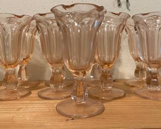 Fostoria pink ice cream goblets (there are 9)