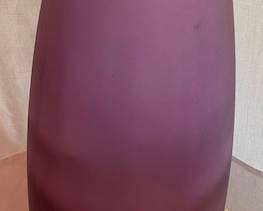 tall purple glass vase -- made in Italy