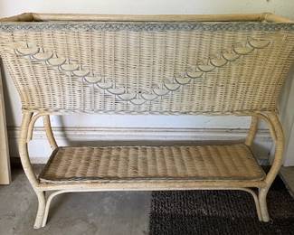 antique wicker planter
