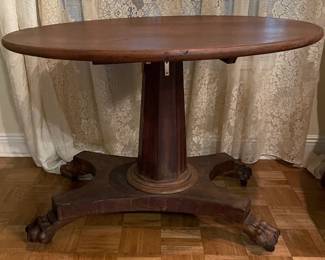 claw foot pedestal table
