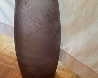 tall blue glass vase -- made in Italy