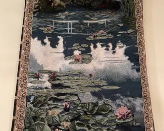 lily pads and bridge tapestry