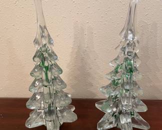 glass Christmas trees (sold individually)