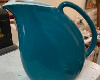 Hall teal water pitcher