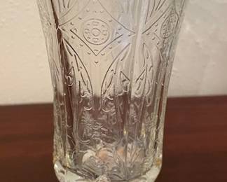 Federal Glass "Madrid" clear Depression glass footed vase