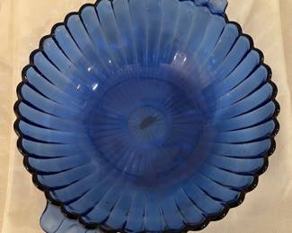 cobalt double handle bowl
