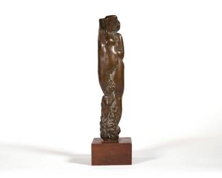 LEONARD (20TH CENTURY) BRONZE FIGURE | 
Nude figure. Signed "Leonard" - h. 10.5 in (bronze only)
