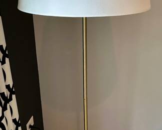 Very cool Pencil thin floor lamp in brass