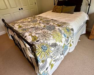 Wrought Iron Bed with Mattress and Boxspring