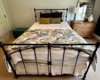 Wrought Iron Bed with Mattress and Boxspring