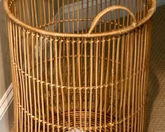 Bambi and wicker clothes hamper