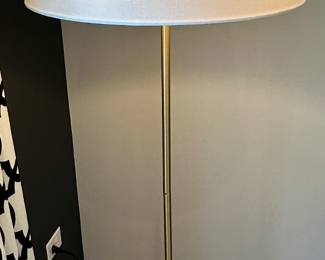 Very cool Pencil thin floor lamp in brass