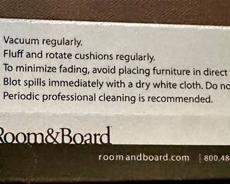 This chocolate brown velvet sofa with 1 single cushion  is from Room and Board 