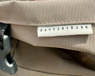 Pottery Barn Wicker Sofa with Sunbrella Cushions in Excellent Condition.