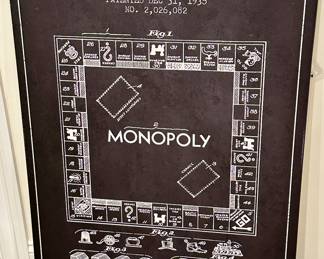 Monopoly Patent " Board Game Apparatus" Wall Art