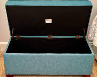 Blue Green Storage Ottoman