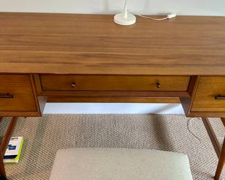 West Elm desk with 3 Drawers and upholstered desk chair