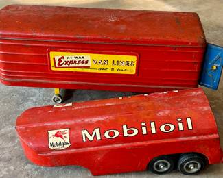 Vintage Mobiloil and Express Van Lines Trailers