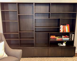 2 Piece Wall Bookshelf with different sized cubes from Room and Board