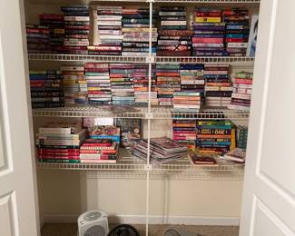 Nora Roberts, Janet Evanovich, & Stephen King fans will hit the jackpot here! 200+ books of all kinds to search through here. 