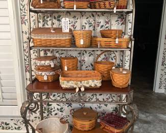 Longaberger Baskets and a gorgeous Baker’s Rack