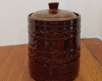 Brownware Daisy Dot Cookie Jar