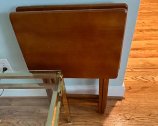 folding maple TV tables