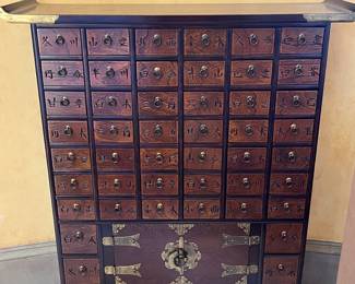 Vintage Korean Apothecary Cabinet- approximately 60-70 years old