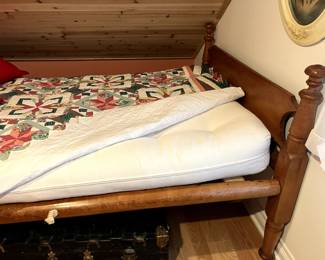 Antique bed with custom mattress