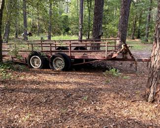 Old handmade trailer.  Extra set of tires go with it.