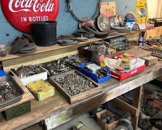 More nuts, bolts, washers, sanding discs, motors, an old blade...can't picture it all!