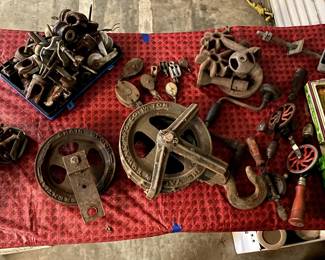 Old Pullies!  Old Insulators.  This isn't all of them.