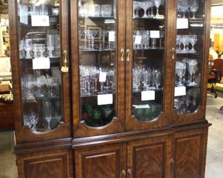 We have a number of beautiful china cabinets and a large amount of crystal stemware.