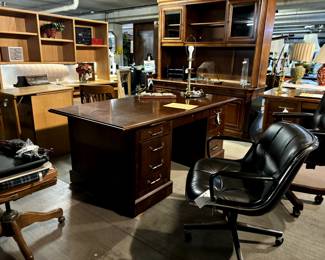 Just some of our desks and office chairs.