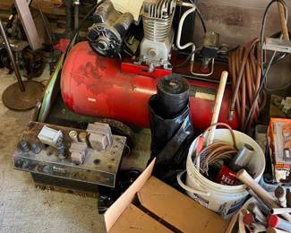 This is a better picture of the air compressor and the surrounding pieces.