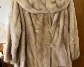 This Mink fur coat looks very warm and cozy.