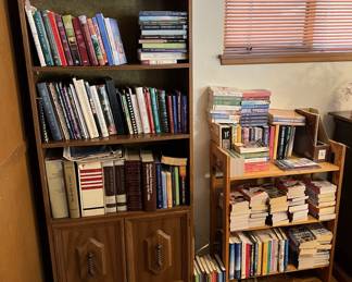 There are bookcases and books for you to peruse.