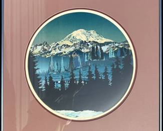 S/N 'Mt. Rainier' Serigraph Art Piece by Gregg Johnson - 11/70	