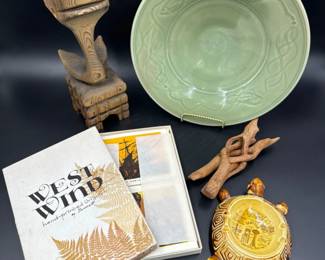 Sea Bound - Cryptomeria Whale - Celadon Bowl - Elton Bennett Art	