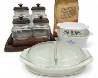 Kitsch Kitchen - Vintage Corning Ware Cornflower & Country Festival +	