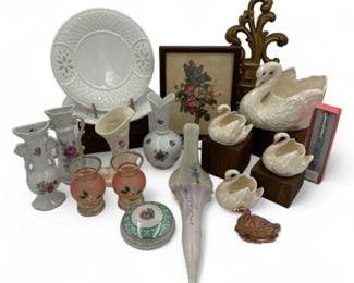 Vintage Botanic Motif Decor - Pizzato Pottery Plates	